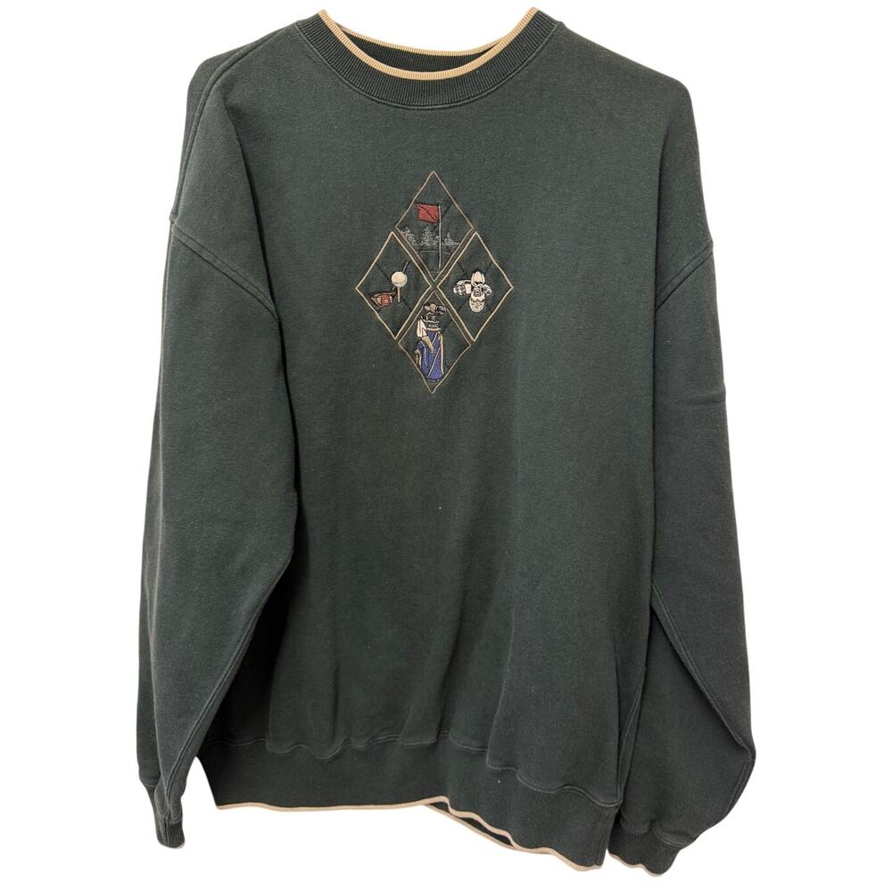 ⛳ C&B Sport Golf Graphic Sweatshirt – Forest Green – Men’s L